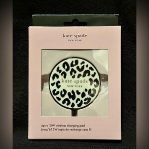 SALE- Kate Spade 15W Magnetic Wireless Charging Pad (Black Leopard) - NIB